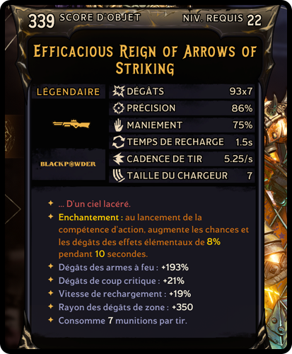 legendary arrow weapon