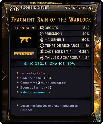 legendary weapon rain sorcerers