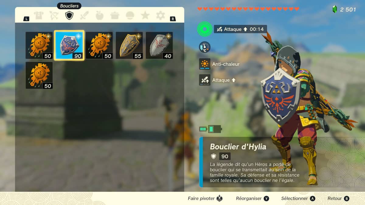 Guide : Les statistiques des boucliers dans Breath of the Wild - Le Palais  de Zelda