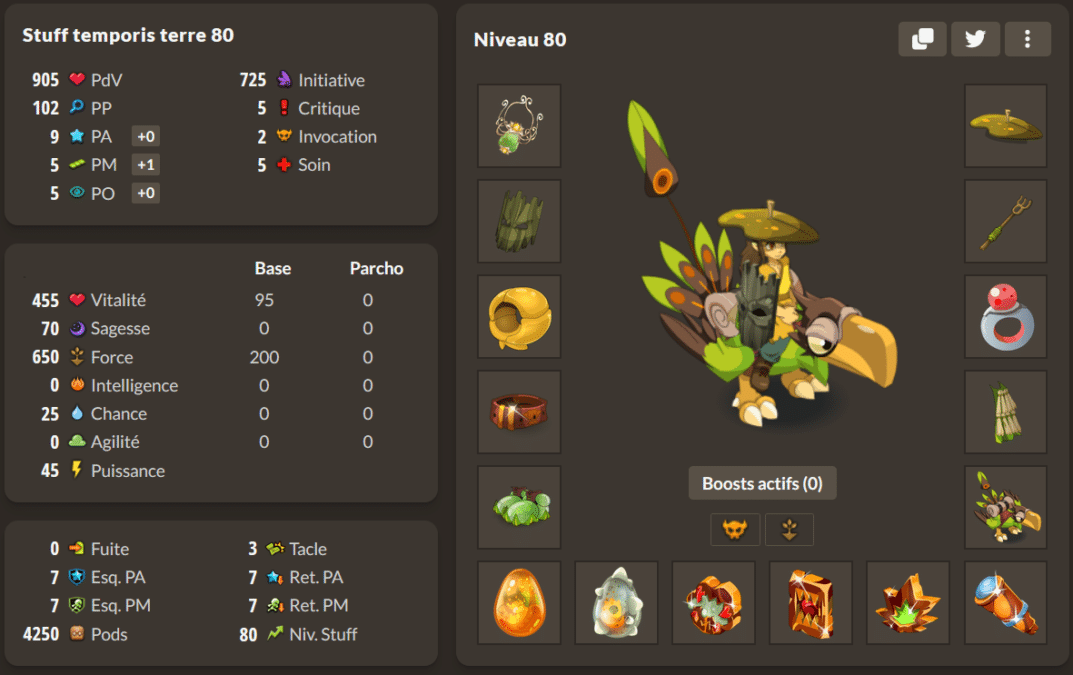 DOFUS Temporis 8 : Les meilleurs Stuffs Terre pour tous les niveaux