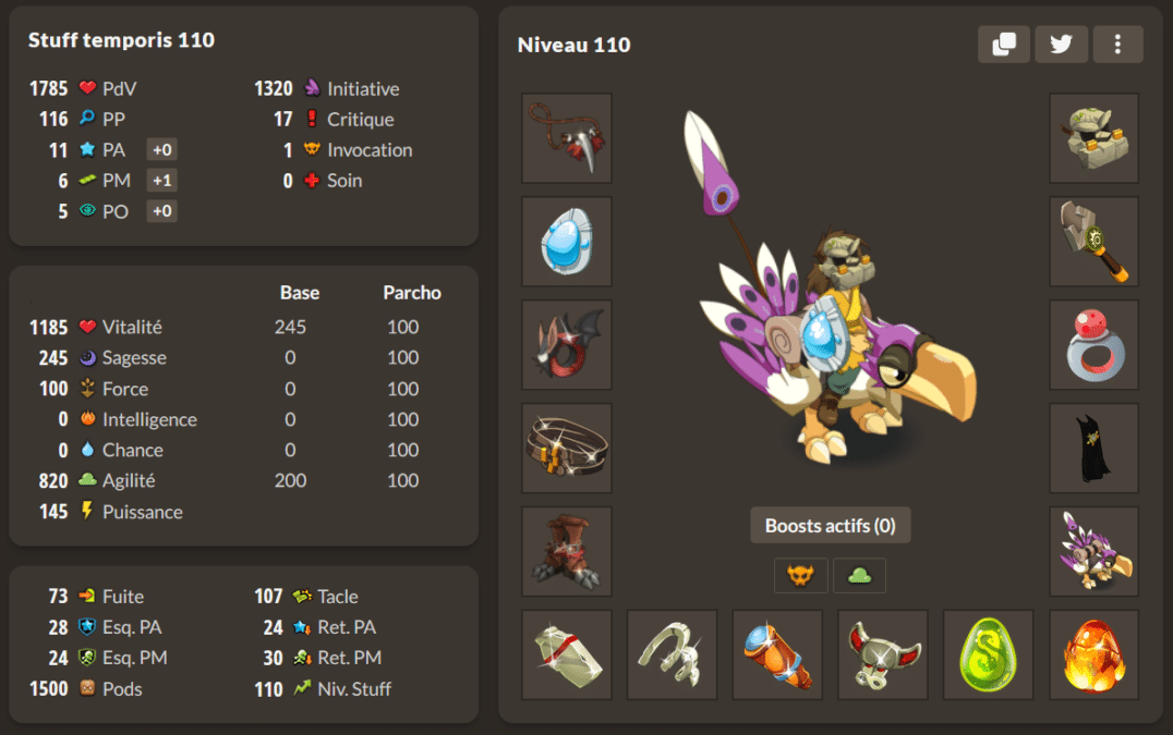 DOFUS Temporis 8 : Les meilleurs Stuffs Air pour tous les niveaux