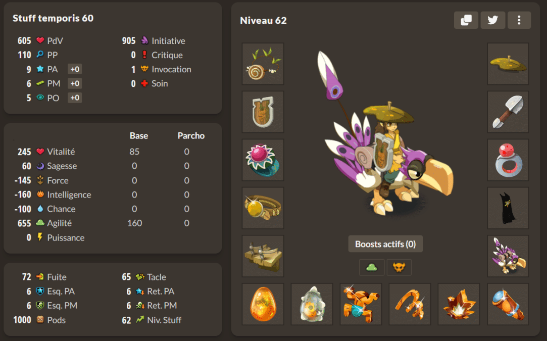 DOFUS Temporis 8 : Les meilleurs Stuffs Air pour tous les niveaux