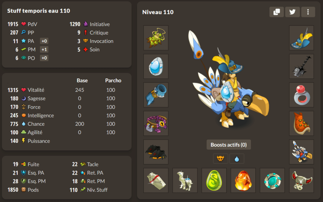 DOFUS Temporis 8 : Les meilleurs Stuffs Eau pour tous les niveaux