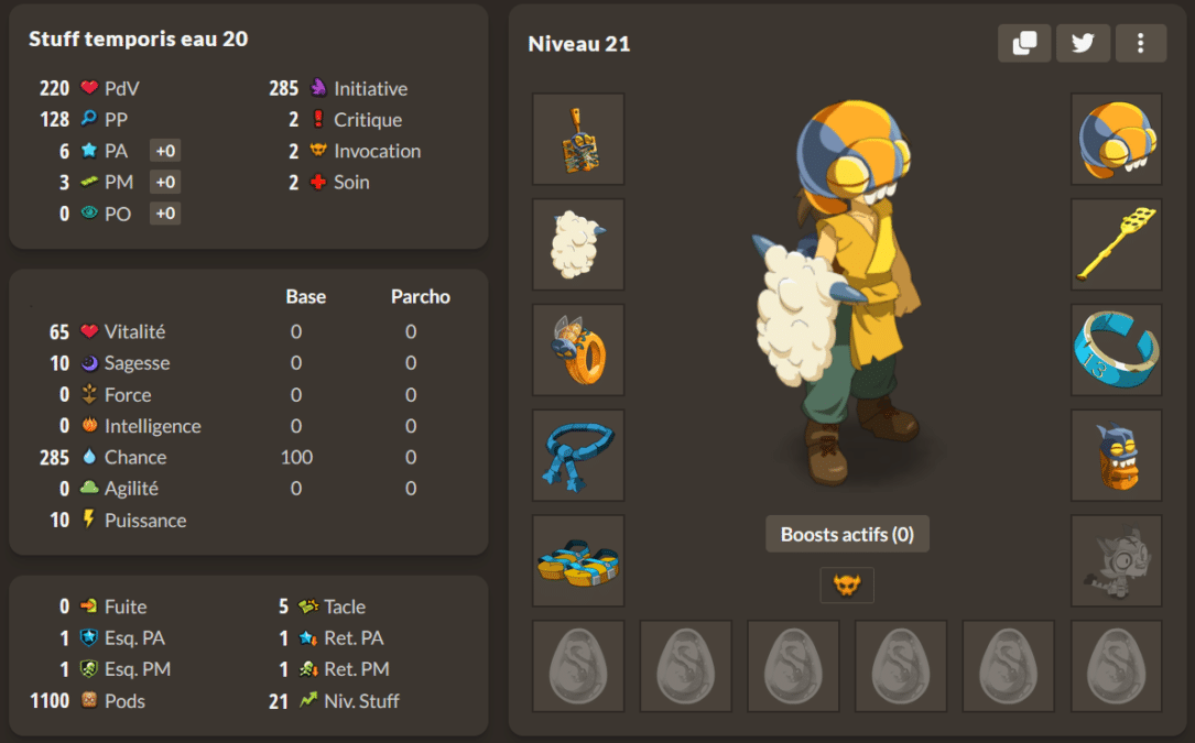 DOFUS Temporis 8 : Les meilleurs Stuffs Eau pour tous les niveaux