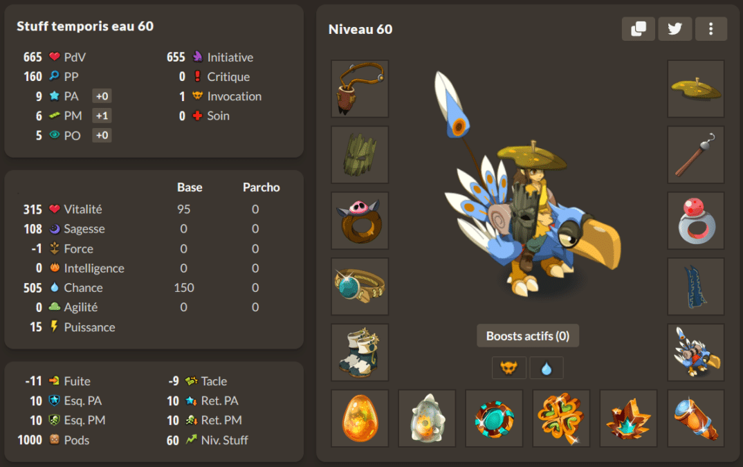 DOFUS Temporis 8 : Les meilleurs Stuffs Eau pour tous les niveaux