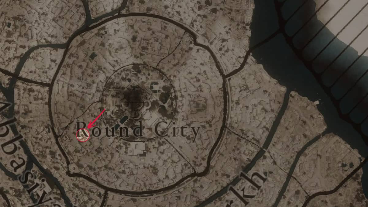 carte-assassins-creed-mirage-depart-enigme-ville-ronde-2