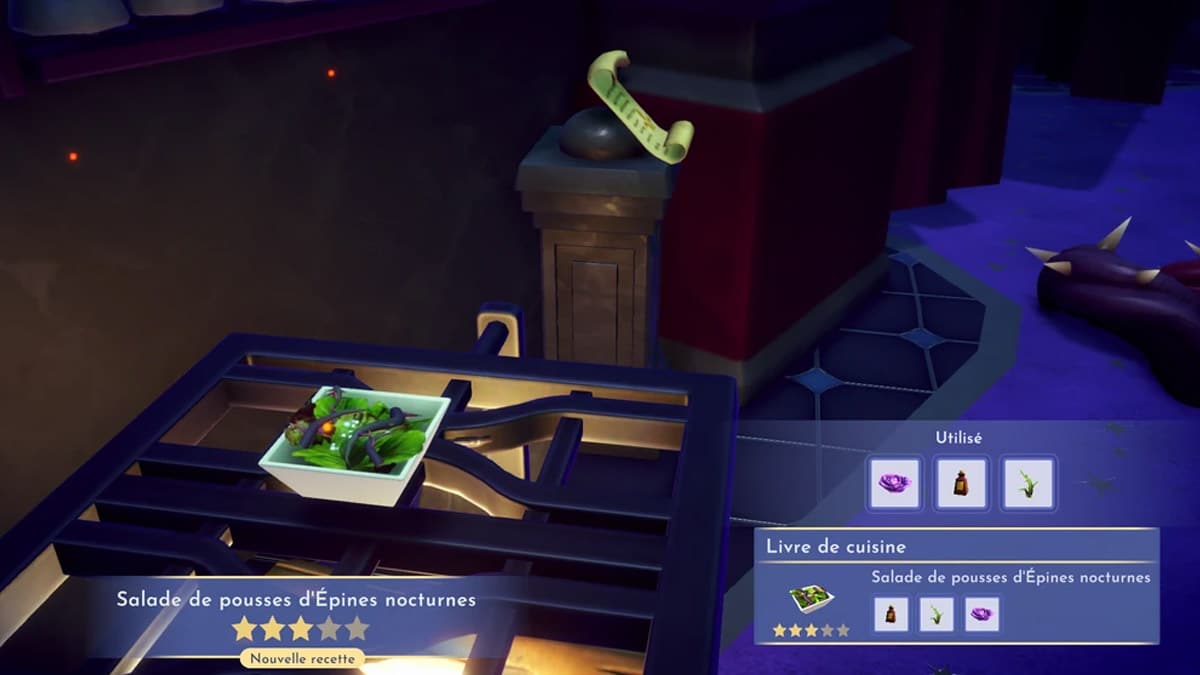 Recette de la Salade de pousses d'Épine nocturnes.