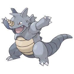 Arwork de Rhinoféros dans Pokémon Écarlate et Violet