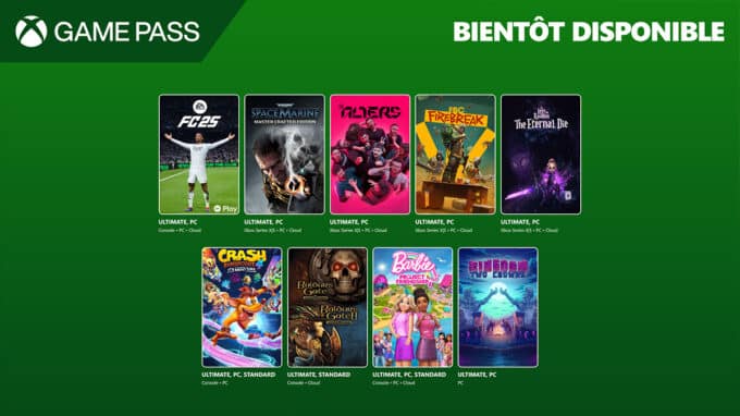 Game Pass juin 2025 première partie