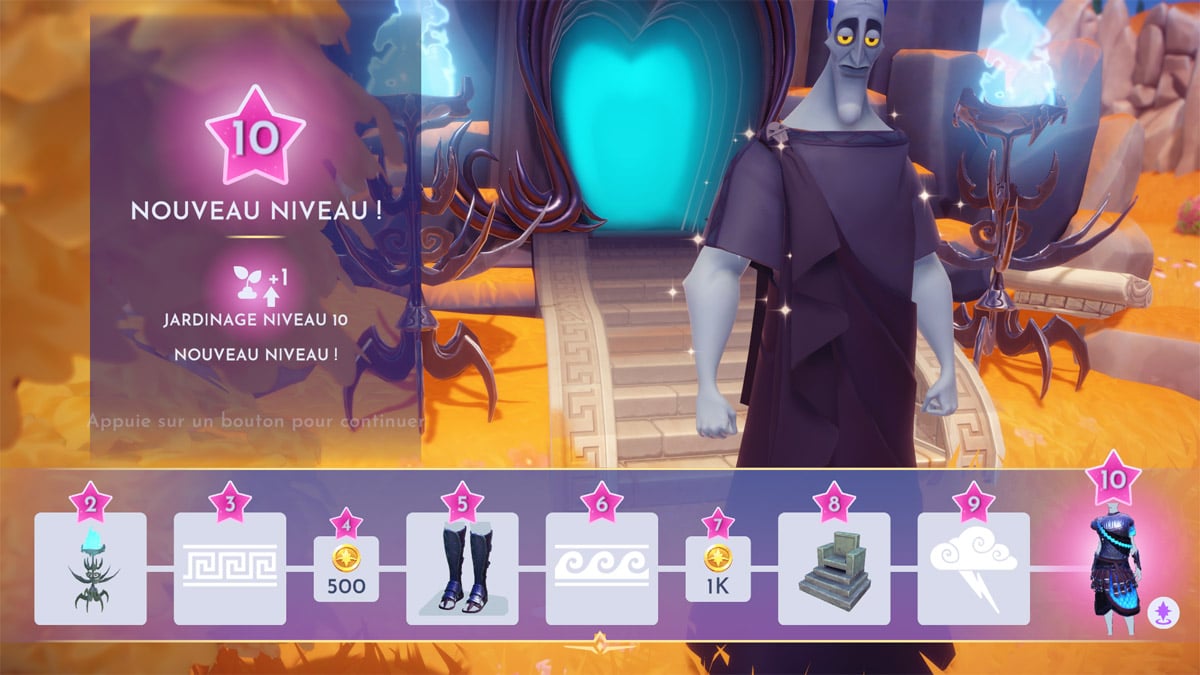 Niveau d'amitié de Hadès dans Disney Dreamlight Valley