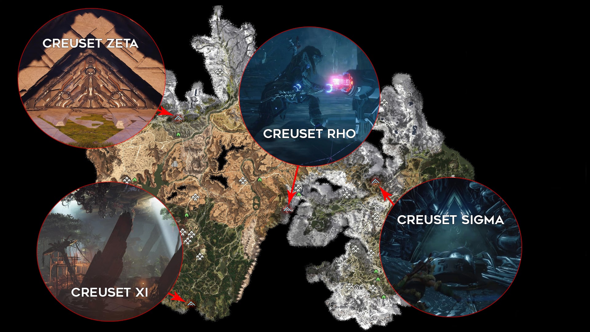 carte-horizon-zero-dawn-emplacement-creuset-sigma-zeta-xi-rho-donjon