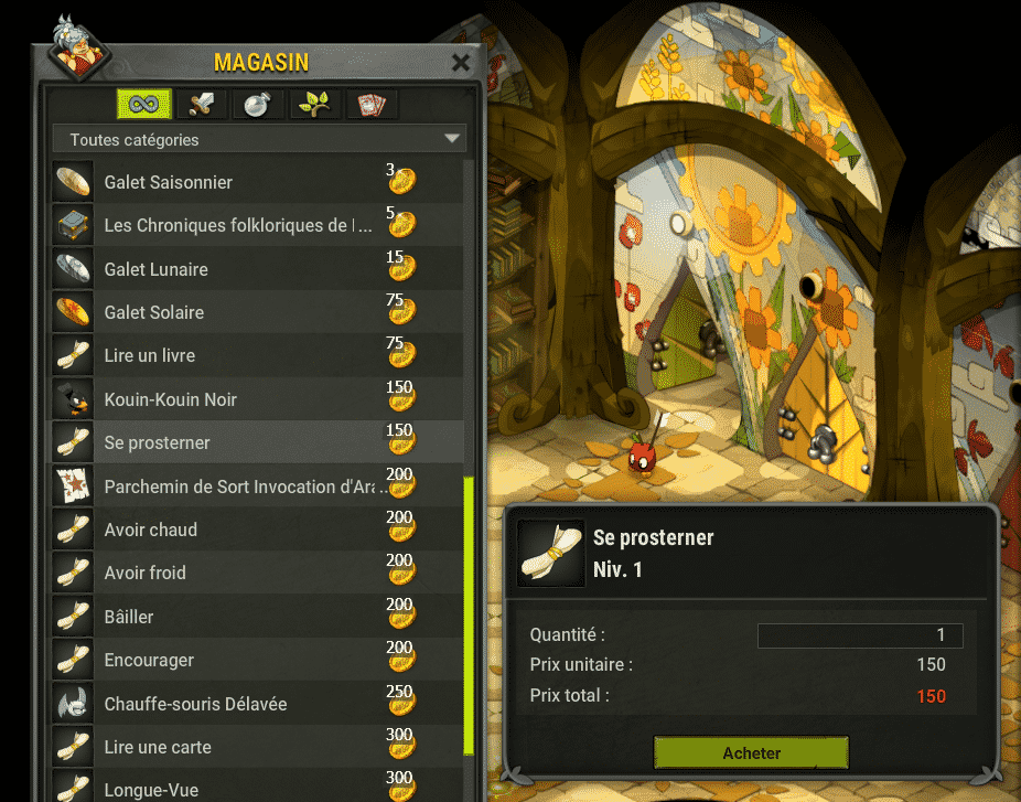 Dofus Almanax récompenses almaton invocation arakne