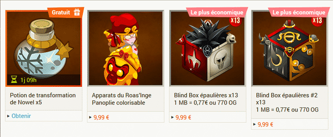 Dofus - Calendrier 2020 sur la boutique