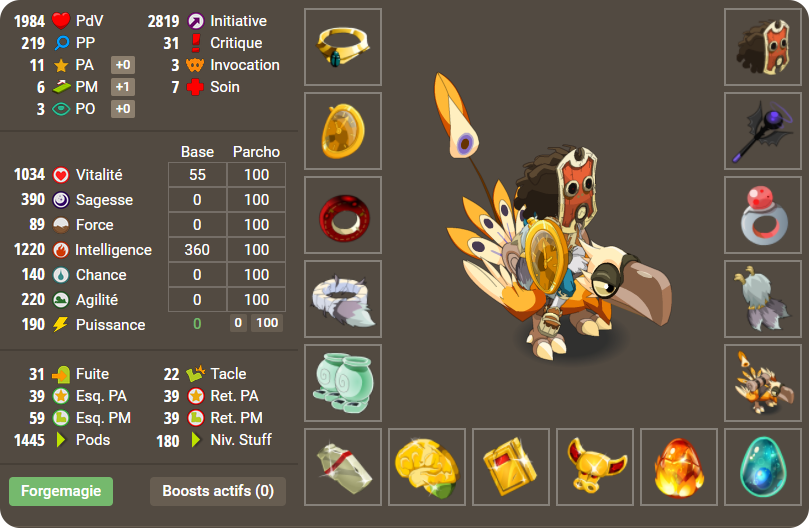 Stuff 180 feu dofus