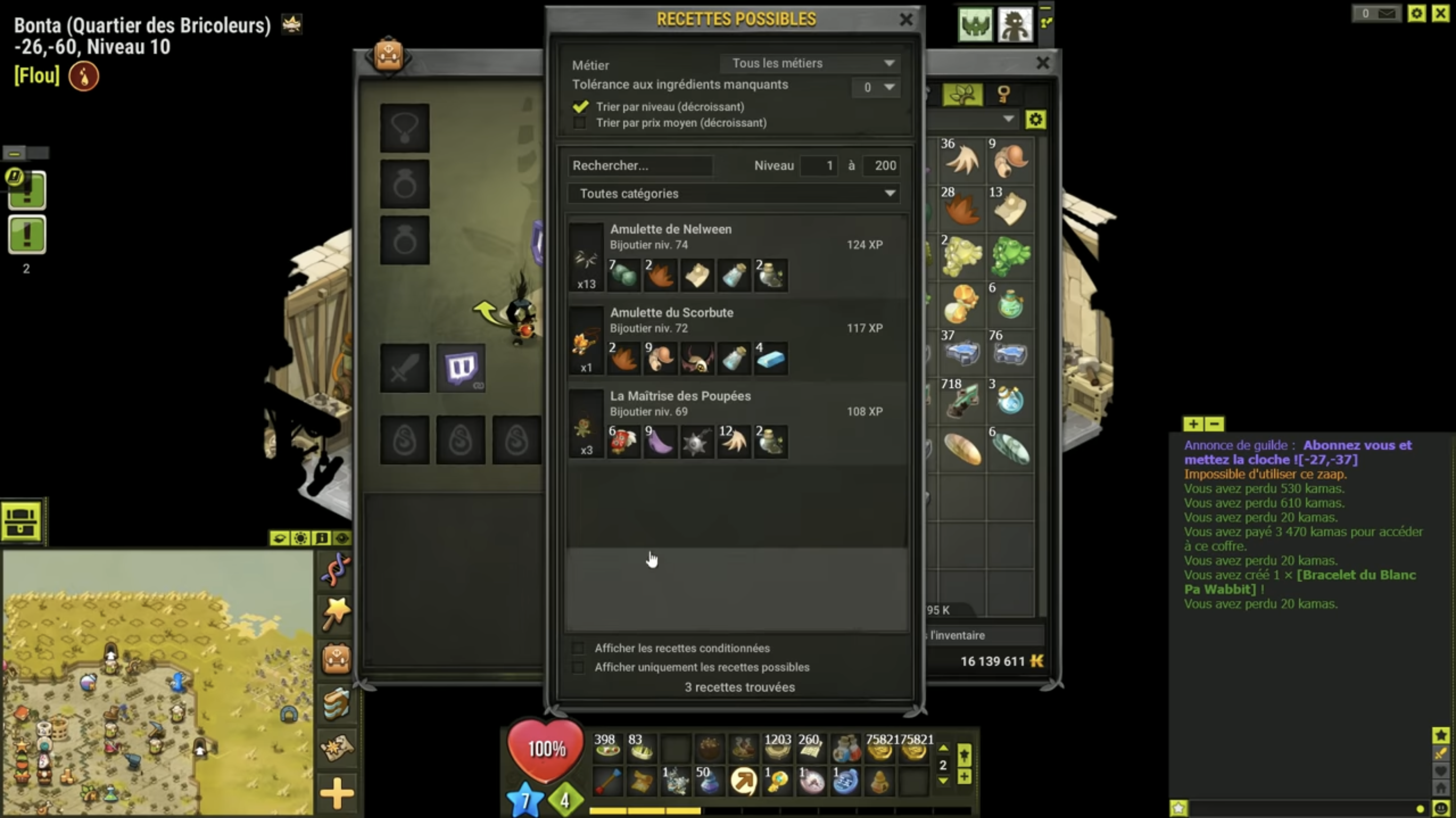 Dofus astuce manquant