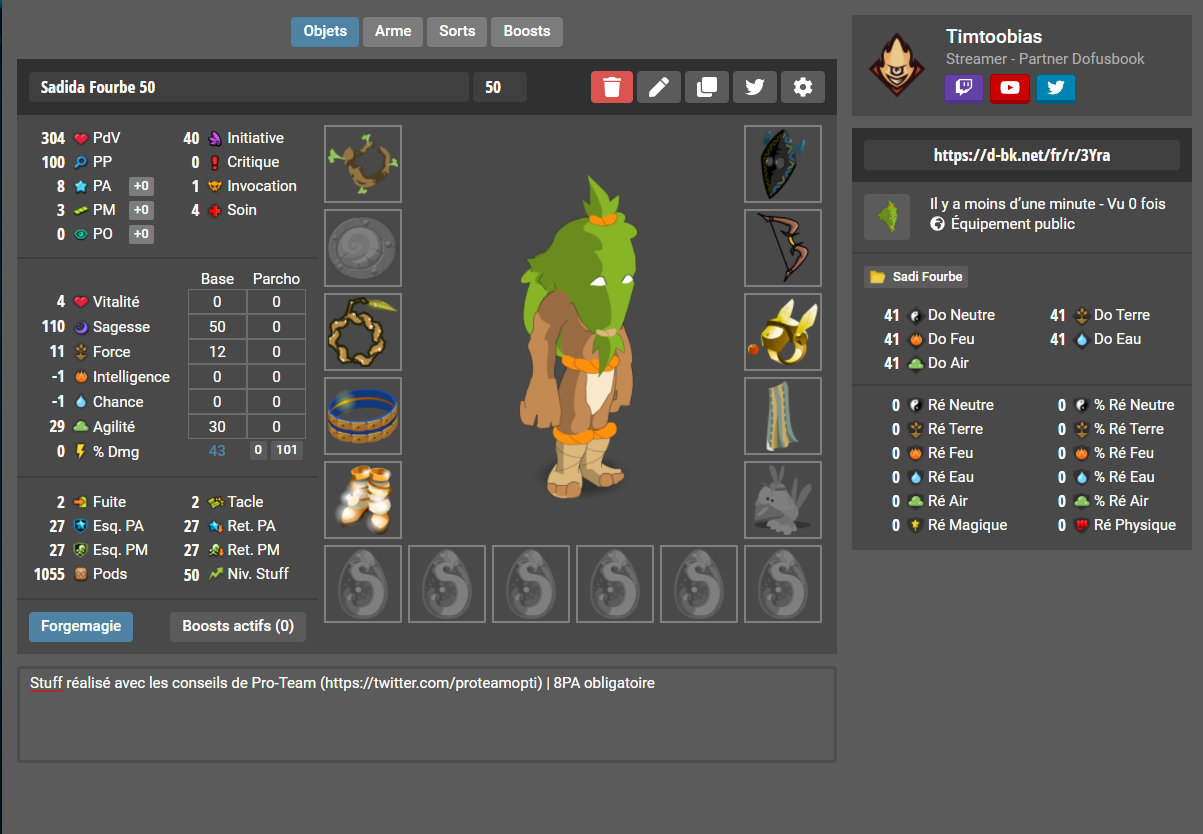 Guide Sadida Fourbe - DOFUS Rétro Temporis - Gamosaurus