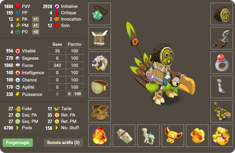 stuff dofus 160