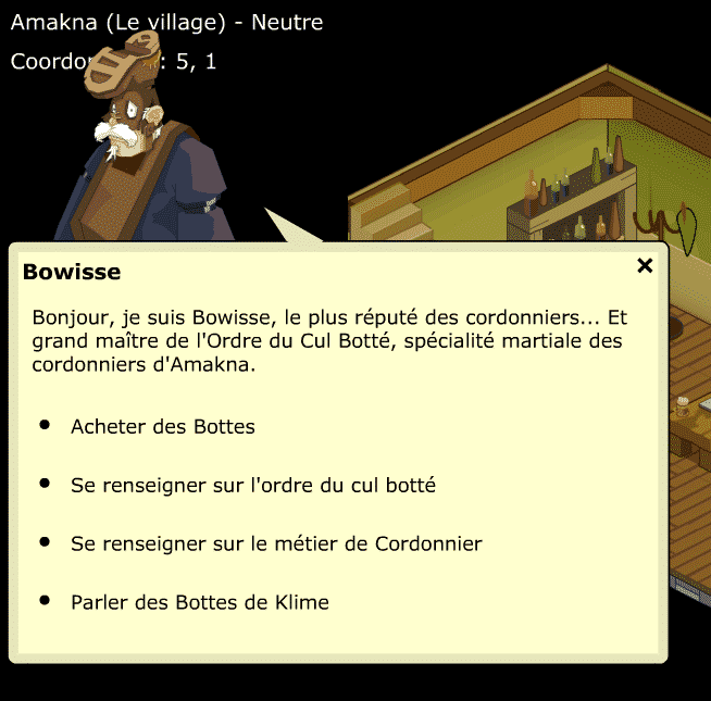 Dofus Rétro : Devenir Cordonnier