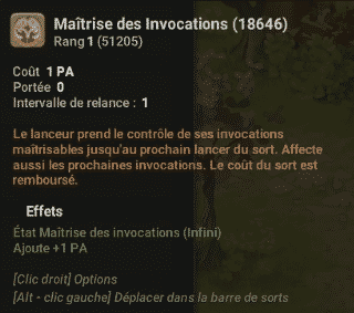 Dofus 2.58 - Maîtrise des Invocations