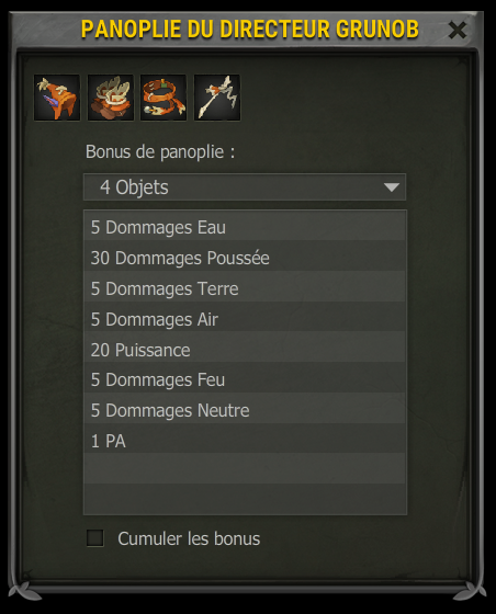 panoplies stuffs dofus 2.63 equipements items nouveaux