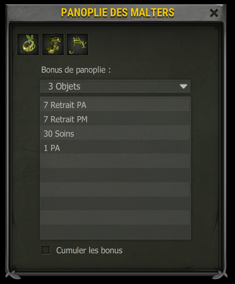 panoplies stuffs dofus 2.63 equipements items nouveaux