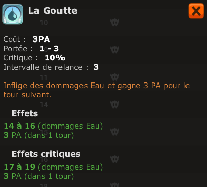 meilleur sort temporis 6 dofus parchomancie goutte