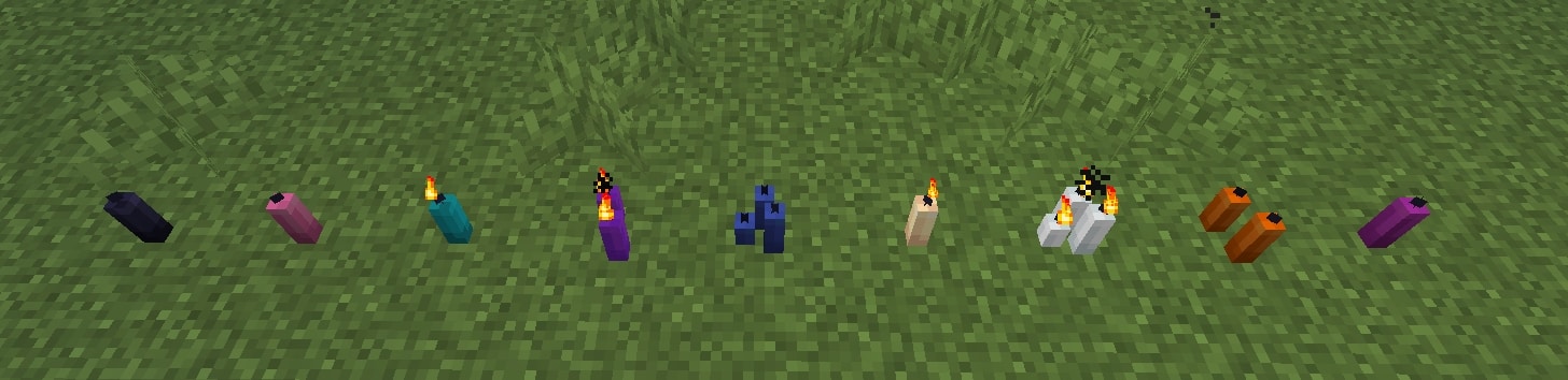 Minecraft 1.17 - Les bougies
