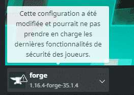 Minecraft Launcher : Profil Forge