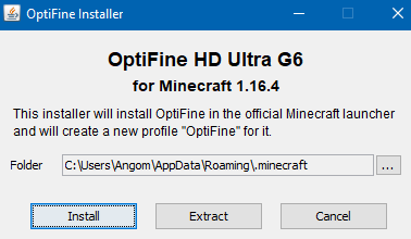 Minecraft Mod - Installer Optifine